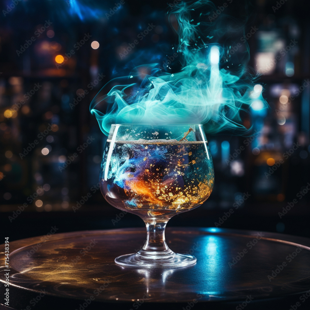 Fototapeta premium glass of cocktail created with Generative Ai