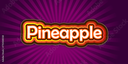 Pineapple sale typography premium editable text effect
