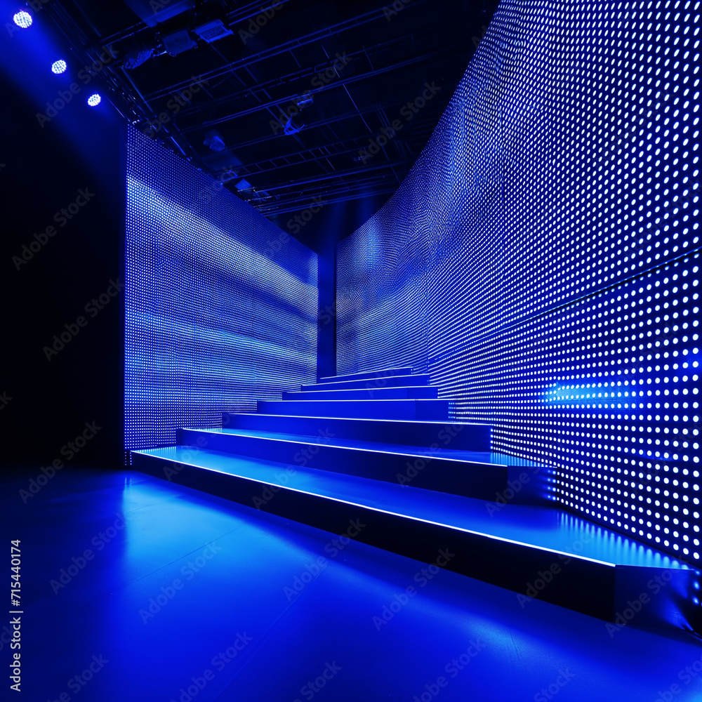 Fototapeta premium Led screen blue on the concert stage