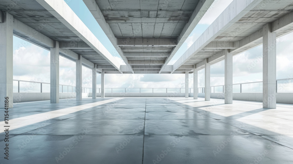 Empty concrete floor and gray wall. Empty concrete floor and gray wall.