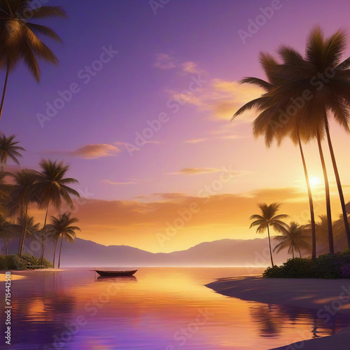 sunset on the beach, sunset over the sea, sunset over the beach © UM