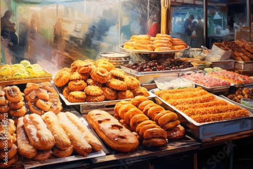 Pastels frying in Sao Paulo market.