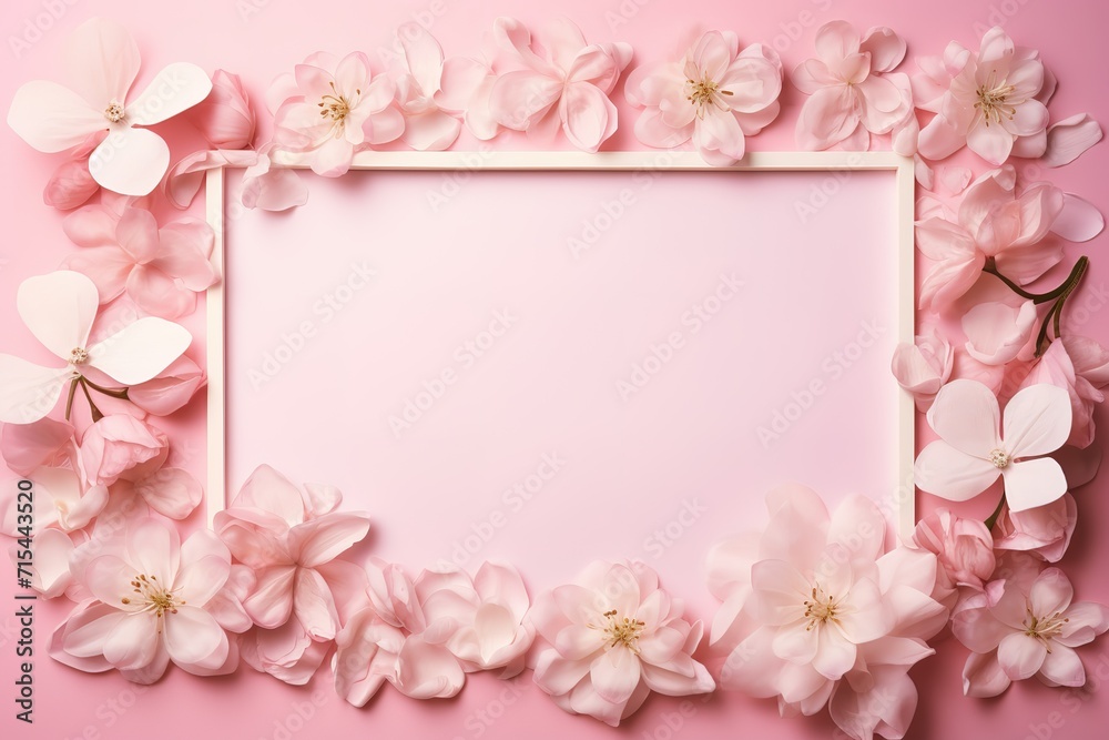 frame with cherry blossoms