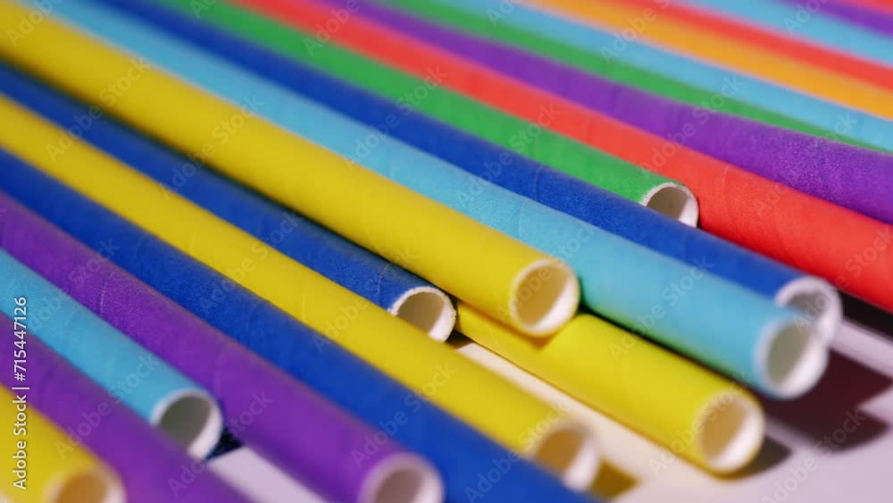 Multicolored drinking straws close up acro Multicolored drinking straws close up acro