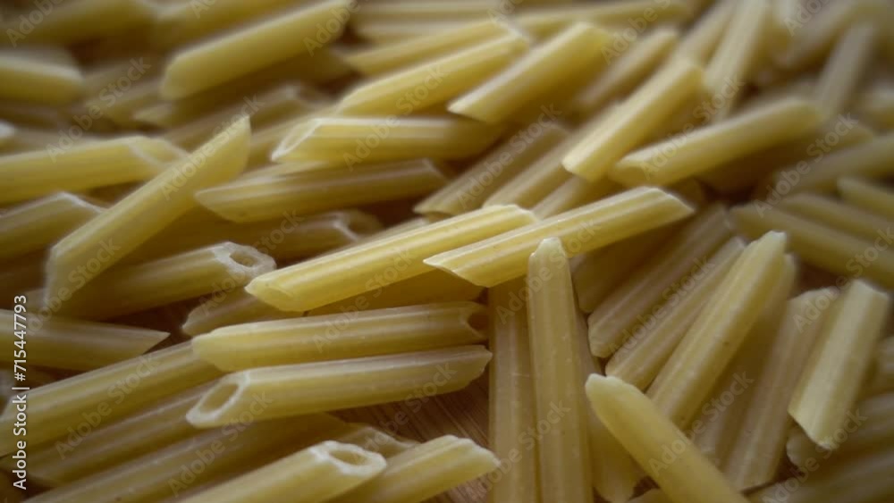Pennette pasta Slow Motion Background Pennette pasta Slow Motion Background