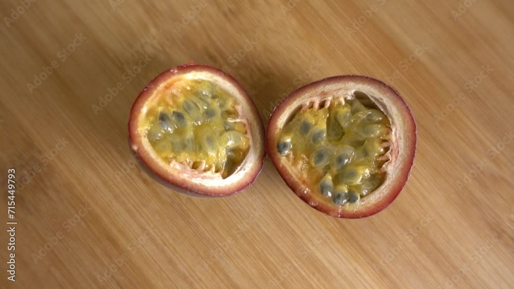 Sliced Passion Fruit in Rotation Sliced Passion Fruit in Rotation
