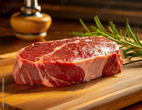Freshly Cut Raw Beef Steak