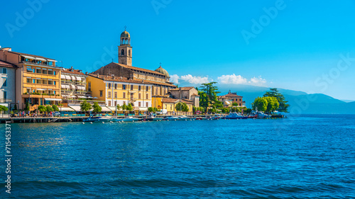 Italy, Lombardy, Salo, Town on shore of lake Garda in summer photo