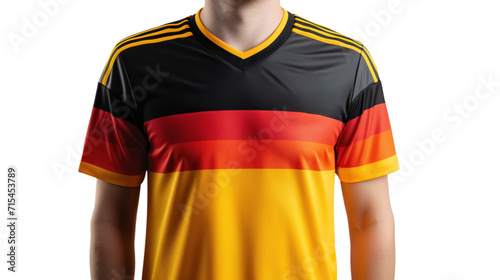 unofficial german football soccer jersey product mockup on transparent background photo