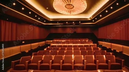 empty cinema hall, interior of theatre photo