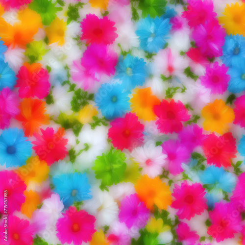 Flowers and ice. Abstract seamless pattern. AI generated. © homeworlds