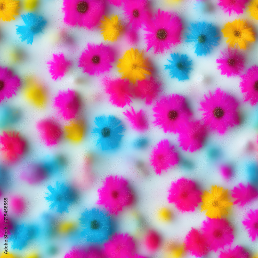 Flowers and ice. Abstract seamless pattern. AI generated. Flowers and ice. Abstract seamless pattern. AI generated.