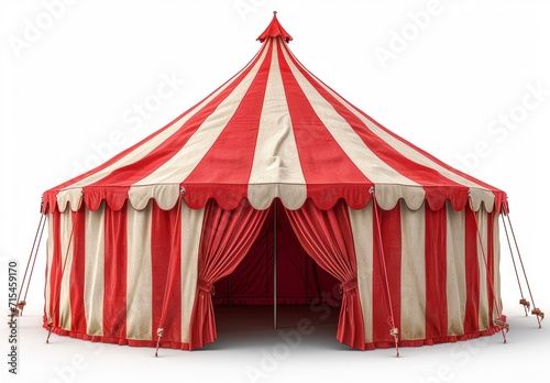 Circus tent isolated on white background. 