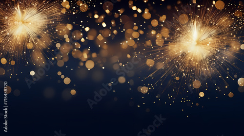 Beautiful fireworks background at night for holiday decoration