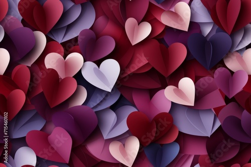 Seamless pattern Paper hear...