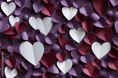 Seamless pattern Paper hear...