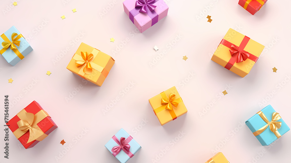 Gift background with copy space for Christmas gifts, holiday or birthday Gift background with copy space for Christmas gifts, holiday or birthday