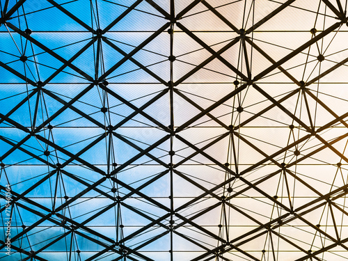 Steel Roof structure Architecture construction Metal geometric pattern Industry Background