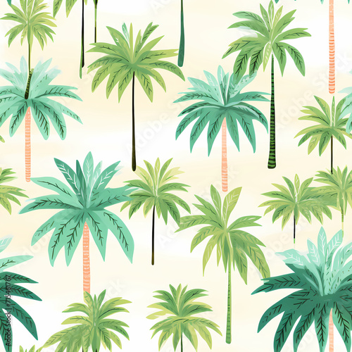 Palm tree in white background