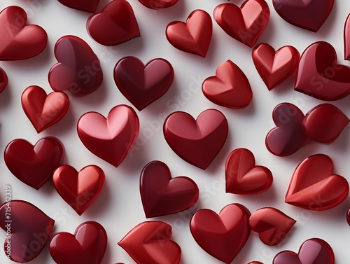 Seamless pattern of red hea...