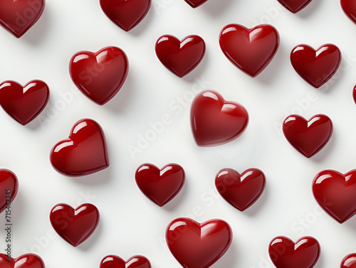 Seamless pattern of red hea...