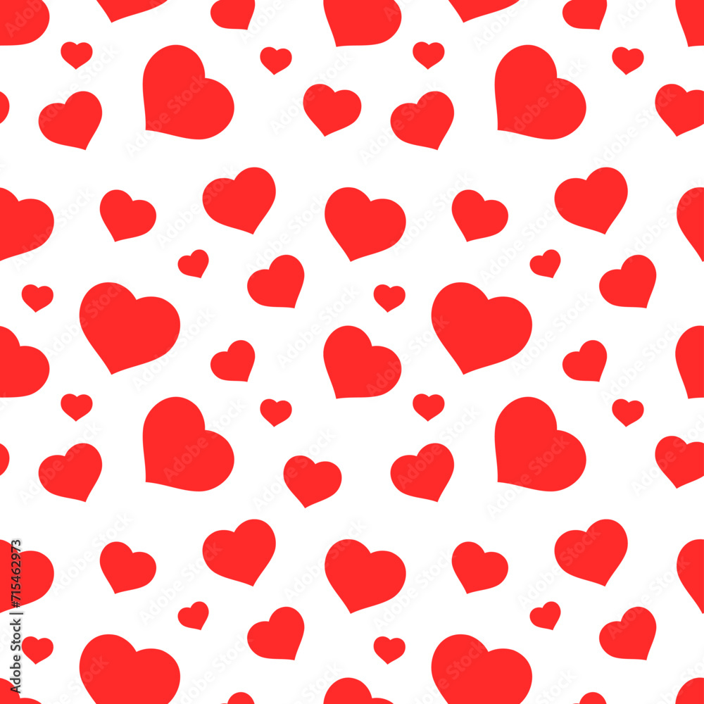 seamless patter of love shape or heart shape vector. valentine's day vector template.