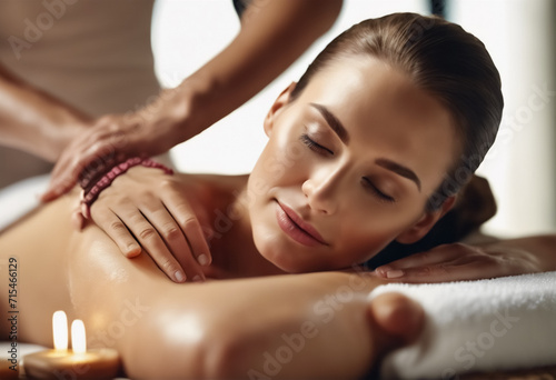 Momenti di Estasi- Massaggio Rigenerante per una Giovane Donna nel Centro Spa