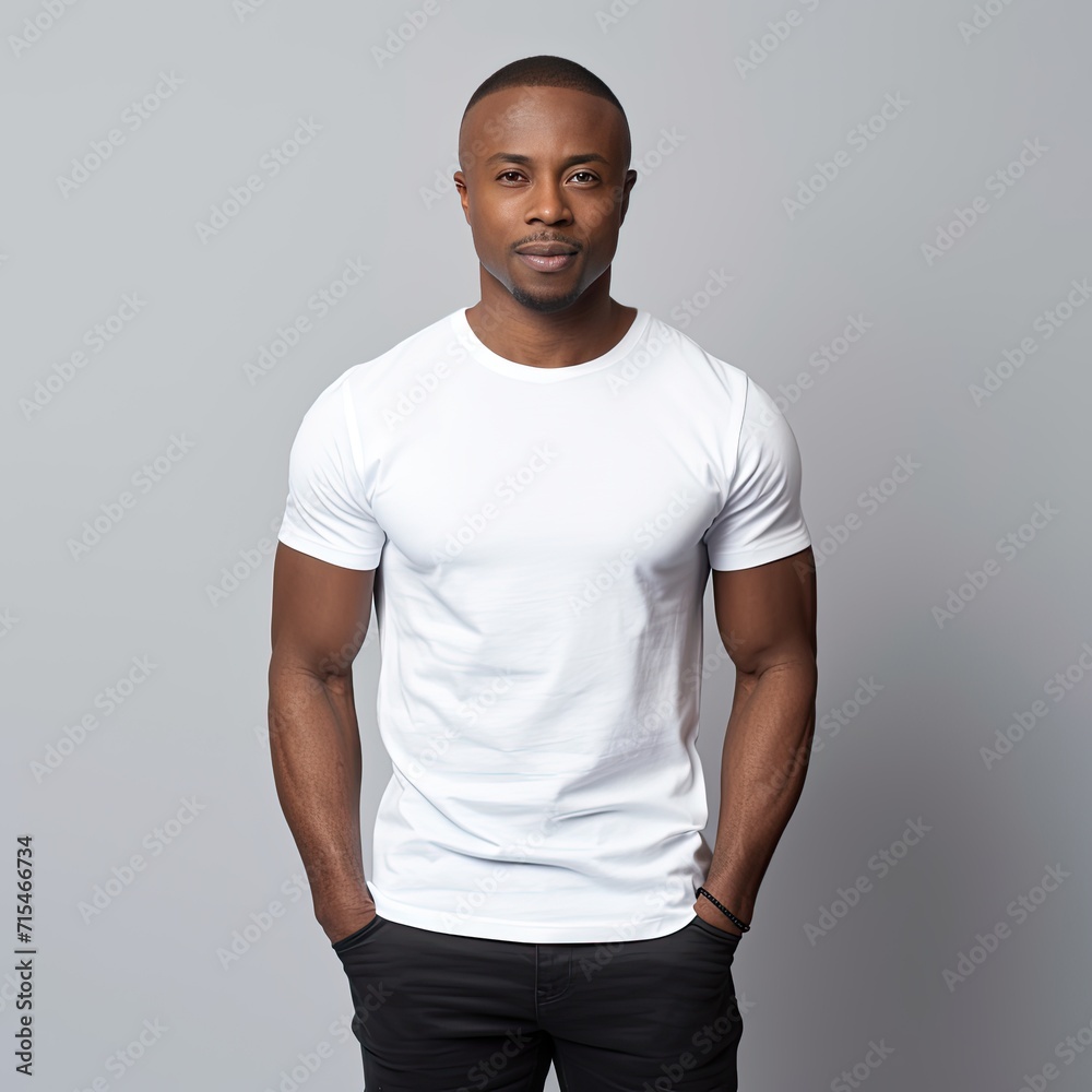 Model Wearing White Blank tshirt Mockup Concept Model Wearing White Blank tshirt Mockup Concept