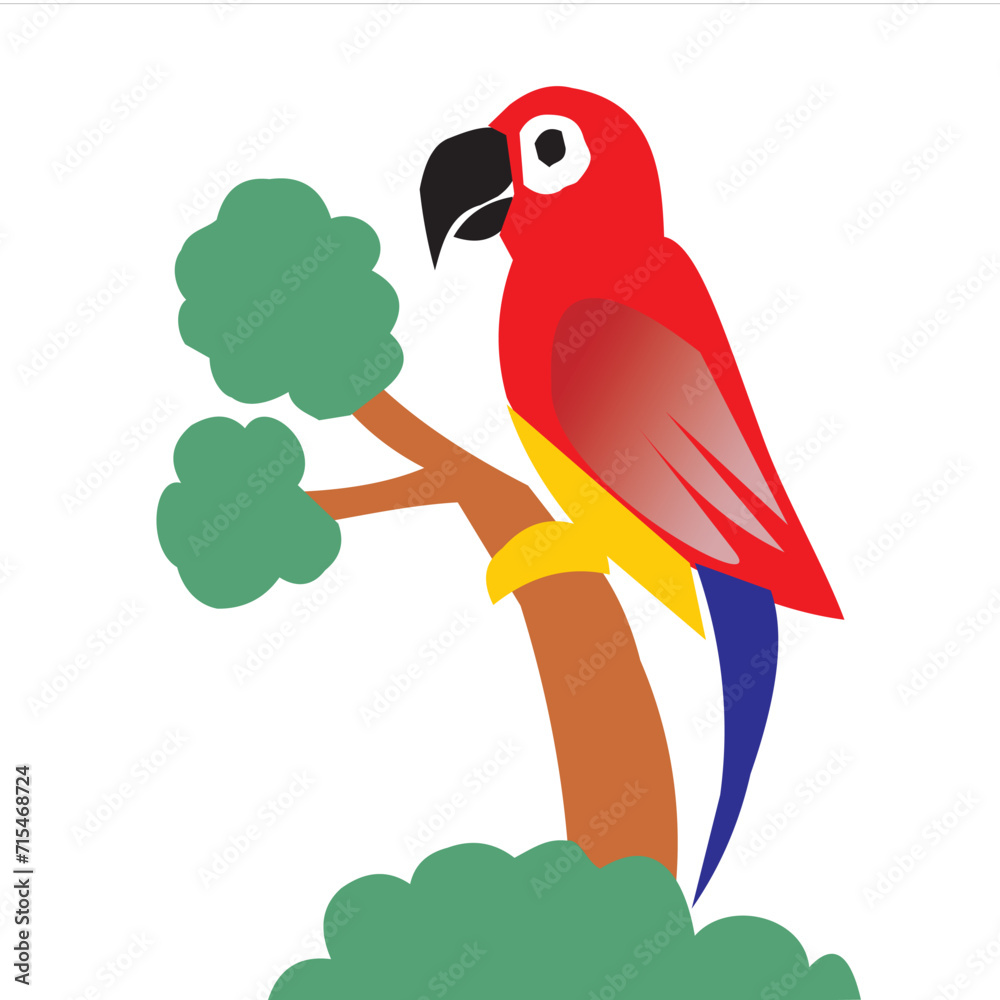 red parrot perched on a tree red parrot perched on a tree