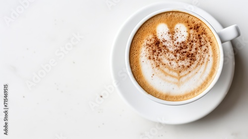 Cup of Cappuccino With Heart Drawing