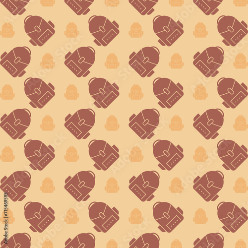 Bag trendy design brown repeating pattern vector illustration background