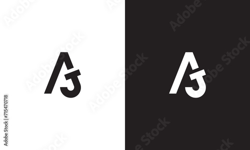 AJ logo, monogram unique logo, black and white logo, premium elegant logo, letter AJ Vector 