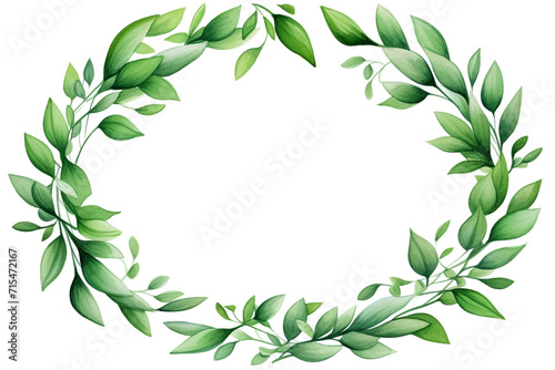 laurel wreath isolated on white.  Created with Generative AI photo