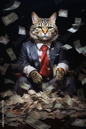 Funny businessman cat2 photo