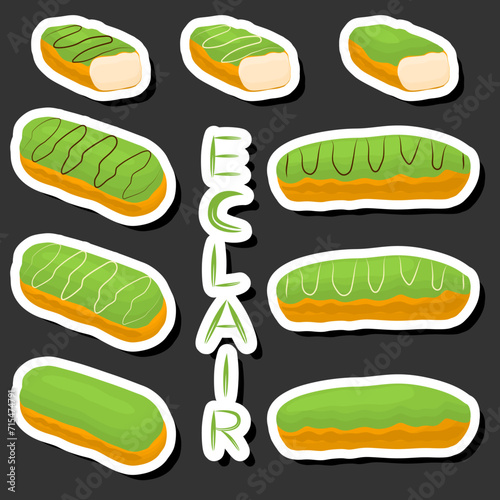 Illustration on theme fresh sweet tasty eclair of consisting various ingredients