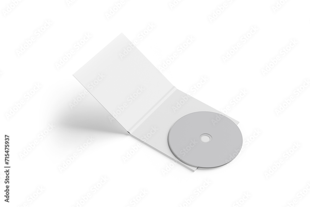 CD disc and carton packaging cover template mock up. Digipak case of cardboard CD drive. With white blank for branding design or text. Isolated on a background. 3d rendering. CD disc and carton packaging cover template mock up. Digipak case of cardboard CD drive. With white blank for branding design or text. Isolated on a background. 3d rendering.