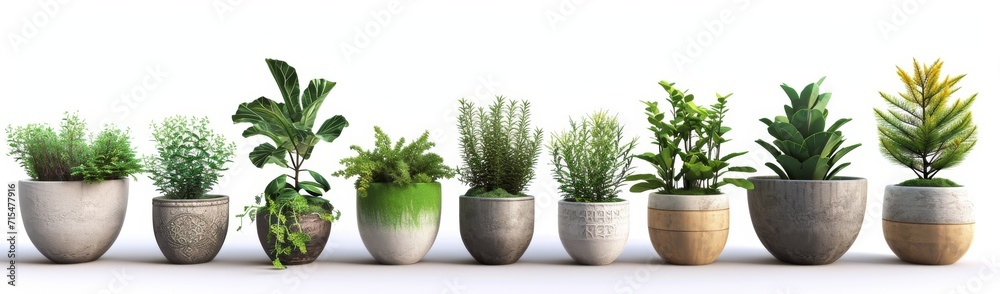 Obraz premium flower pot on a white background