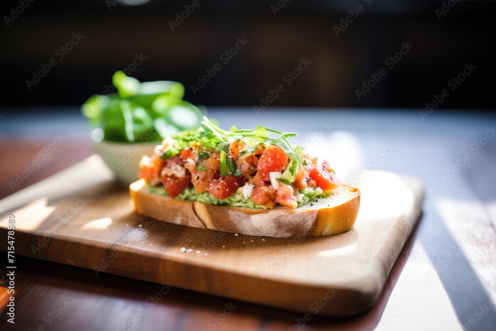 fresh tomato bruschetta with basil on crusty bread fresh tomato bruschetta with basil on crusty bread