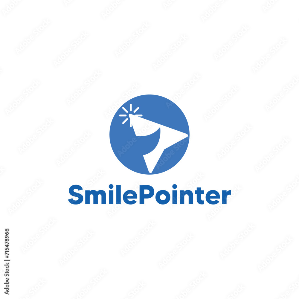 smile pointer logo vector