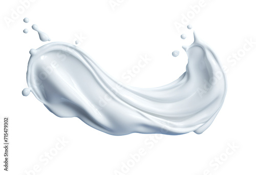 a white drop of cream over a transparent background