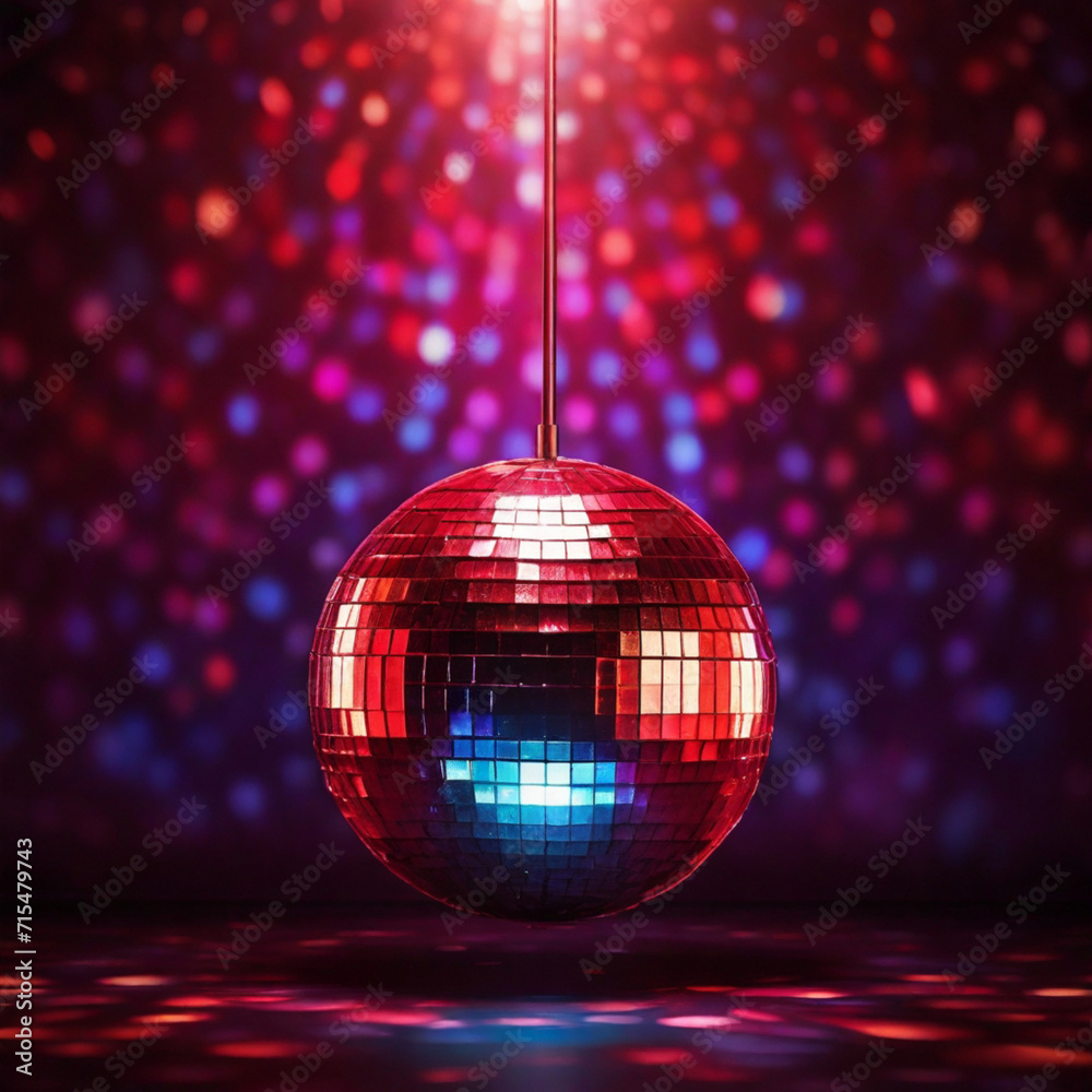 Obraz premium christmas disco ball light ,Ai generated 