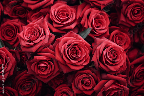 close up photo of some red roses symbol of love on Valentine s Day