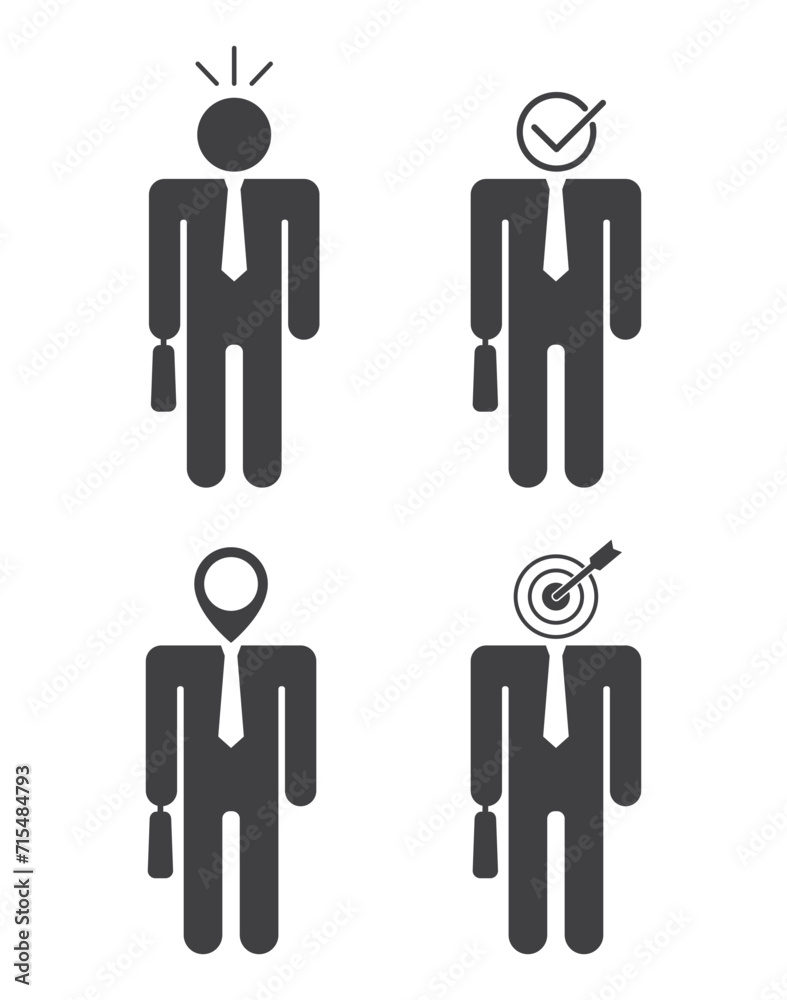 person businessman head symb person businessman head symb