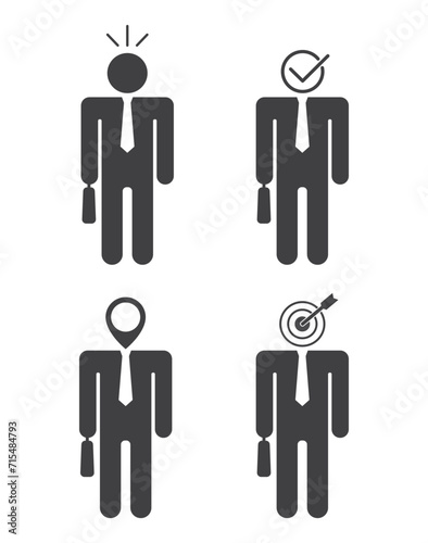 person businessman head symb