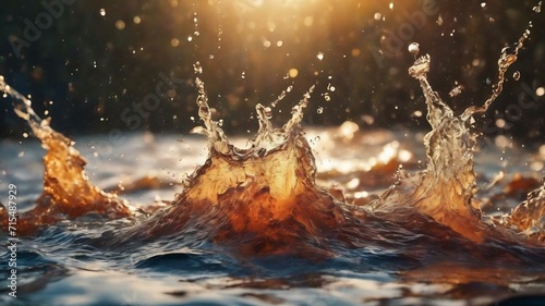 Realistic water splash background