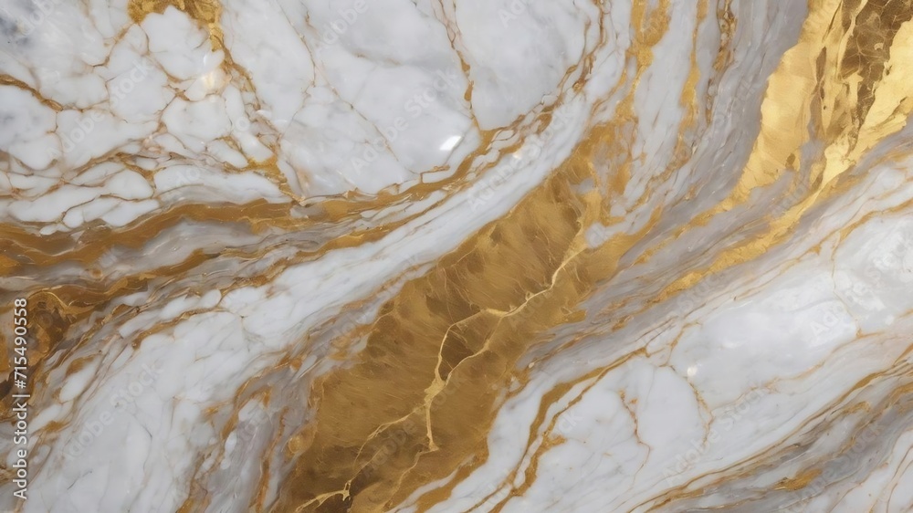 Obraz premium Golden white marble textured background