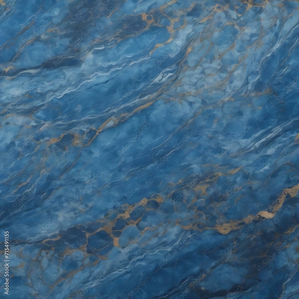 Blue with vignette marble texture background with copy space