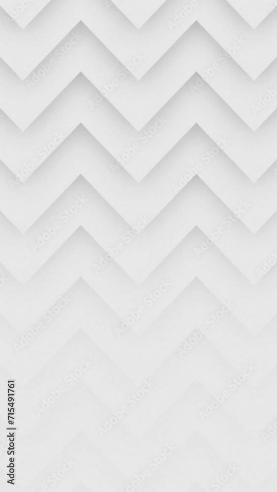 Abstract Animated zigzag pattern moving from up to down and fading with background. Animated white zig zag shapes with shadow over light white color background. Minimalistic flat animation pattern Abstract Animated zigzag pattern moving from up to down and fading with background. Animated white zig zag shapes with shadow over light white color background. Minimalistic flat animation pattern