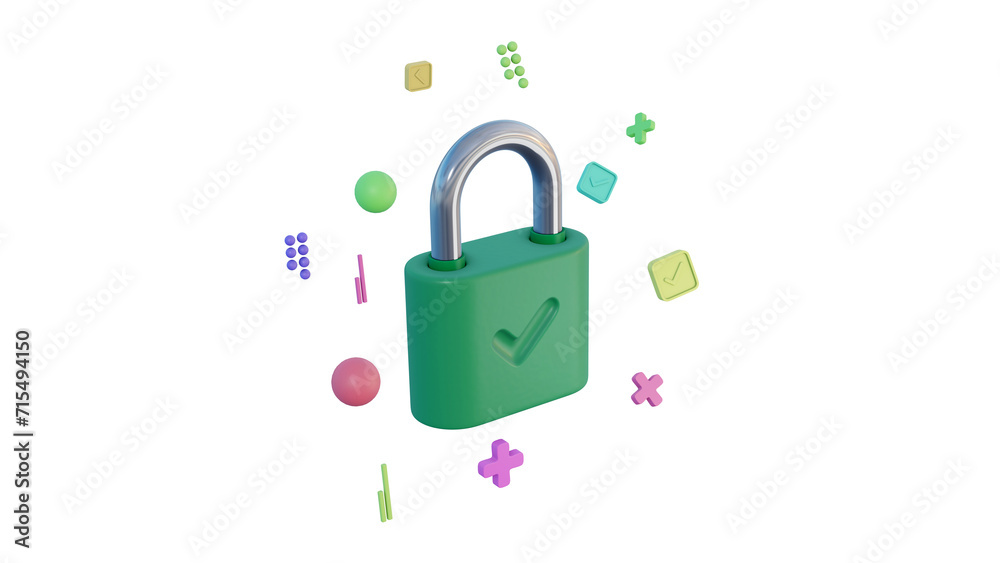 Cyber security internet concept. 3D Lock with Key and Protection shield. Networking Safety connect. Shield shape with padlock. Safety and privacy your data. Cartoon realistic icon isolated. 3D Render Cyber security internet concept. 3D Lock with Key and Protection shield. Networking Safety connect. Shield shape with padlock. Safety and privacy your data. Cartoon realistic icon isolated. 3D Render