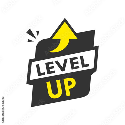 Level up design template illustration